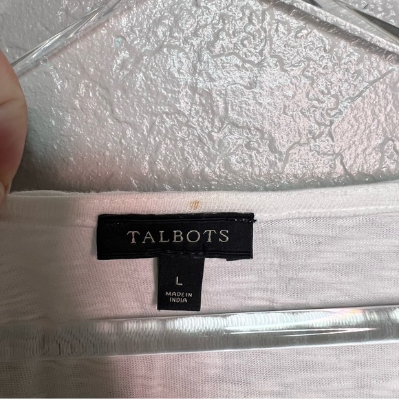 Talbots White Lace Front Tank Top - Picture 5 of 7